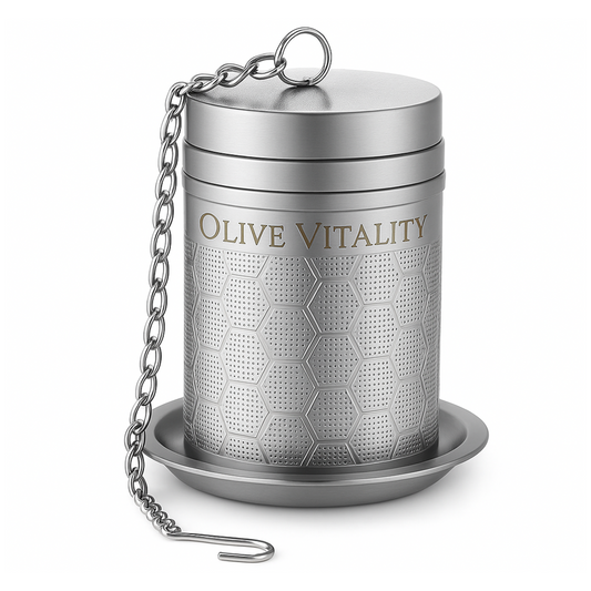 Olive Vitality® Premium Stainless Steel Fine Mesh Tea Infuser and Strainer